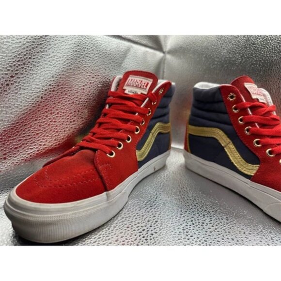 Vans x Marvel Captain Marvel SK8-Hi Sneakers Unisex Size 7 Multicolor - Picture 2 of 11